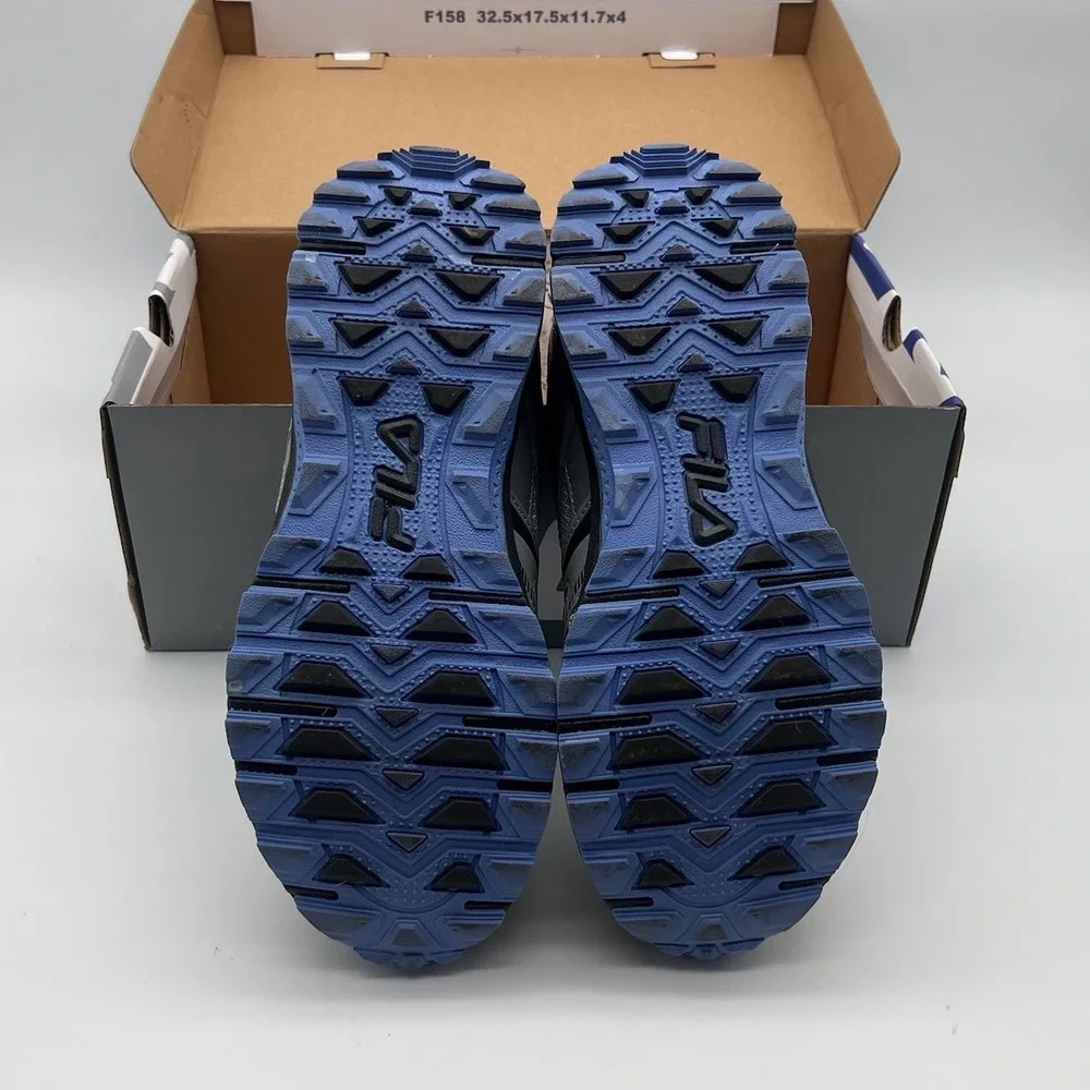 Fila Womens Northampton Gray Blue Trail Running Shoes Sneakers 5QM00345-258 7.5